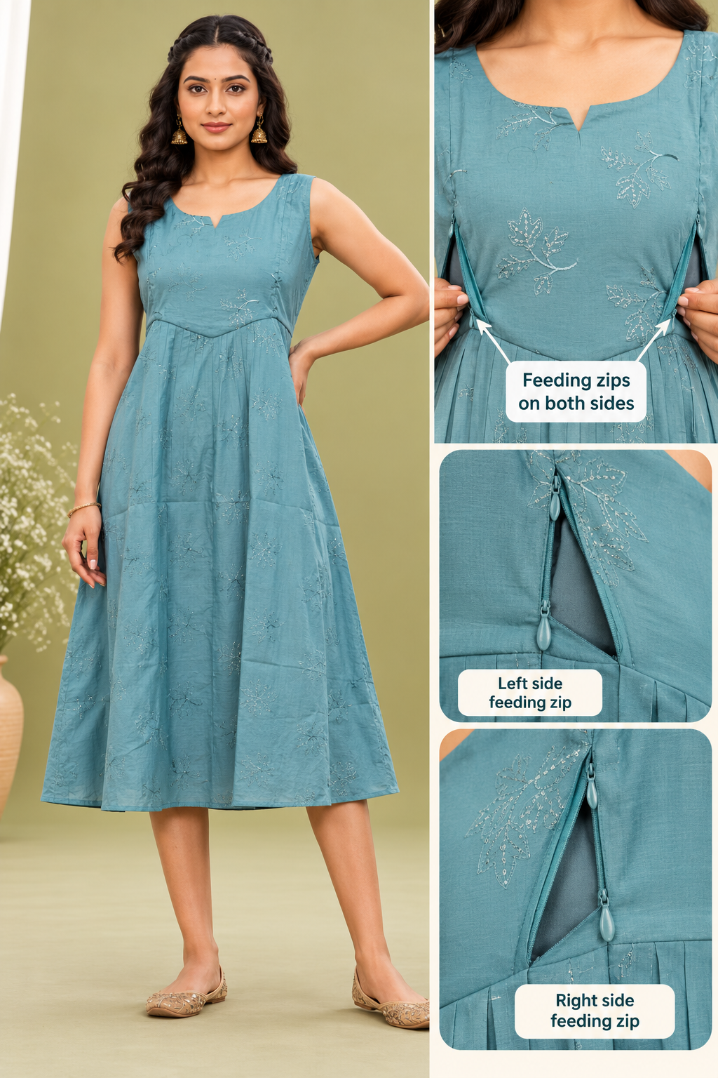 Maternity Sleeveless Kurti (MAT-051)