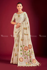 Linen Party Wear Saree with Stitched Blouse(SAR-441)