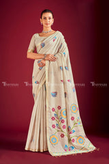 Linen Party Wear Saree with Stitched Blouse(SAR-441)