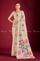 Linen Party Wear Saree with Stitched Blouse(SAR-441)