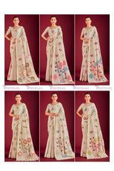 Linen Party Wear Saree with Stitched Blouse(SAR-441)