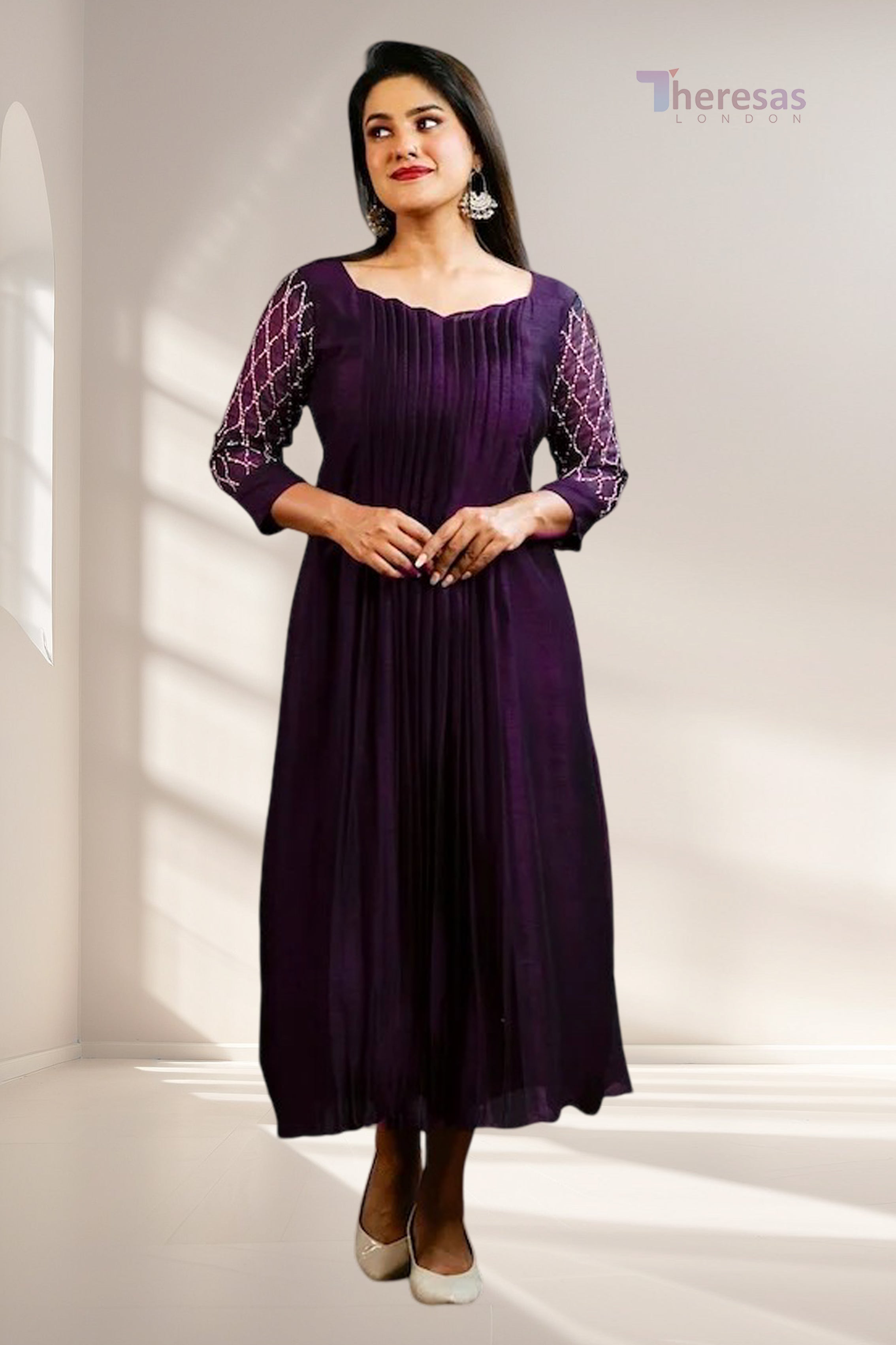 Scalloped Neckline Kurti (KRT-508)
