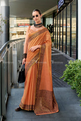 Linen Tissue Silk Saree