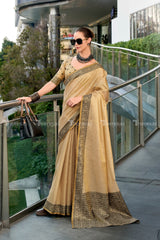 Linen Tissue Silk Saree