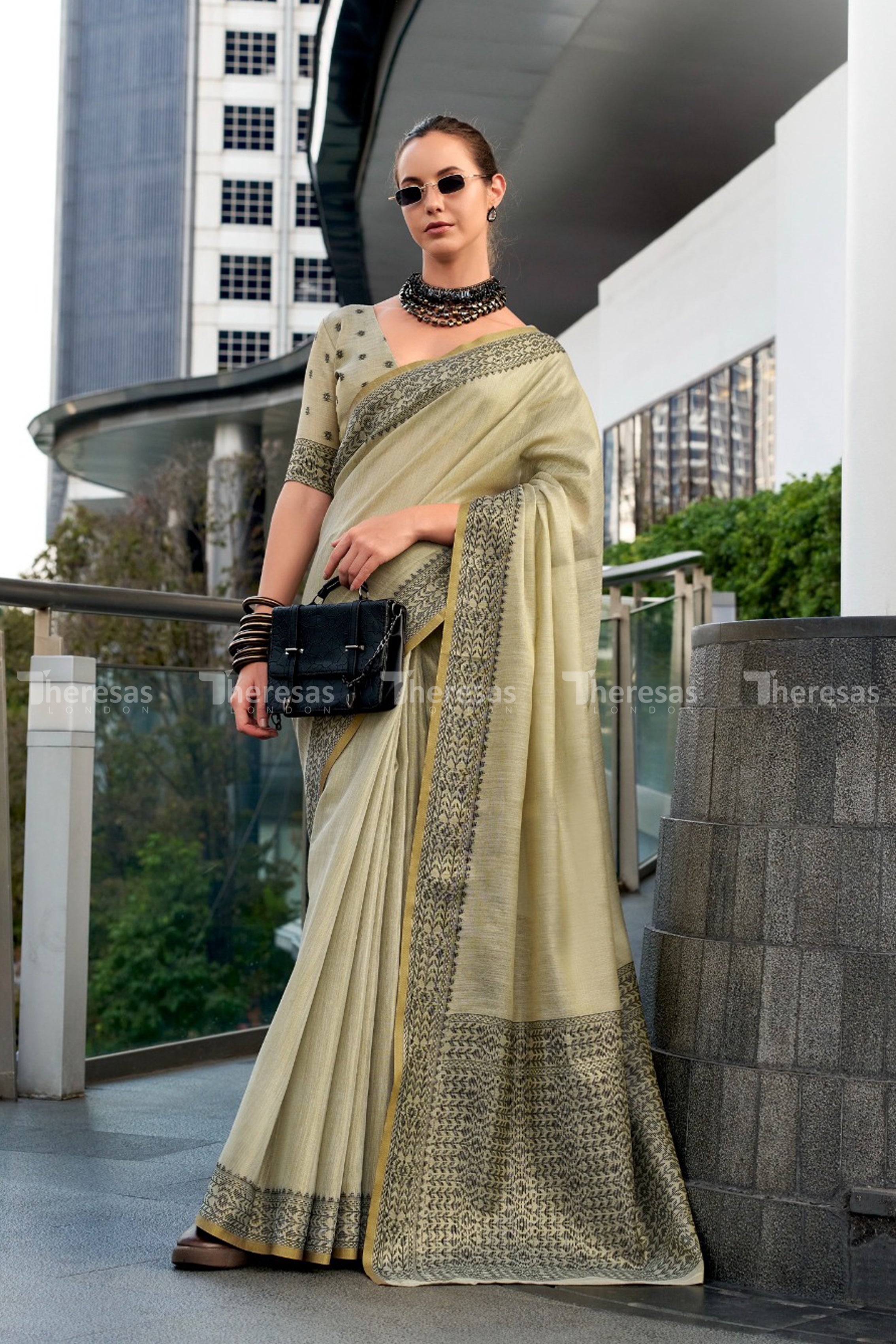 Linen Tissue Silk Saree