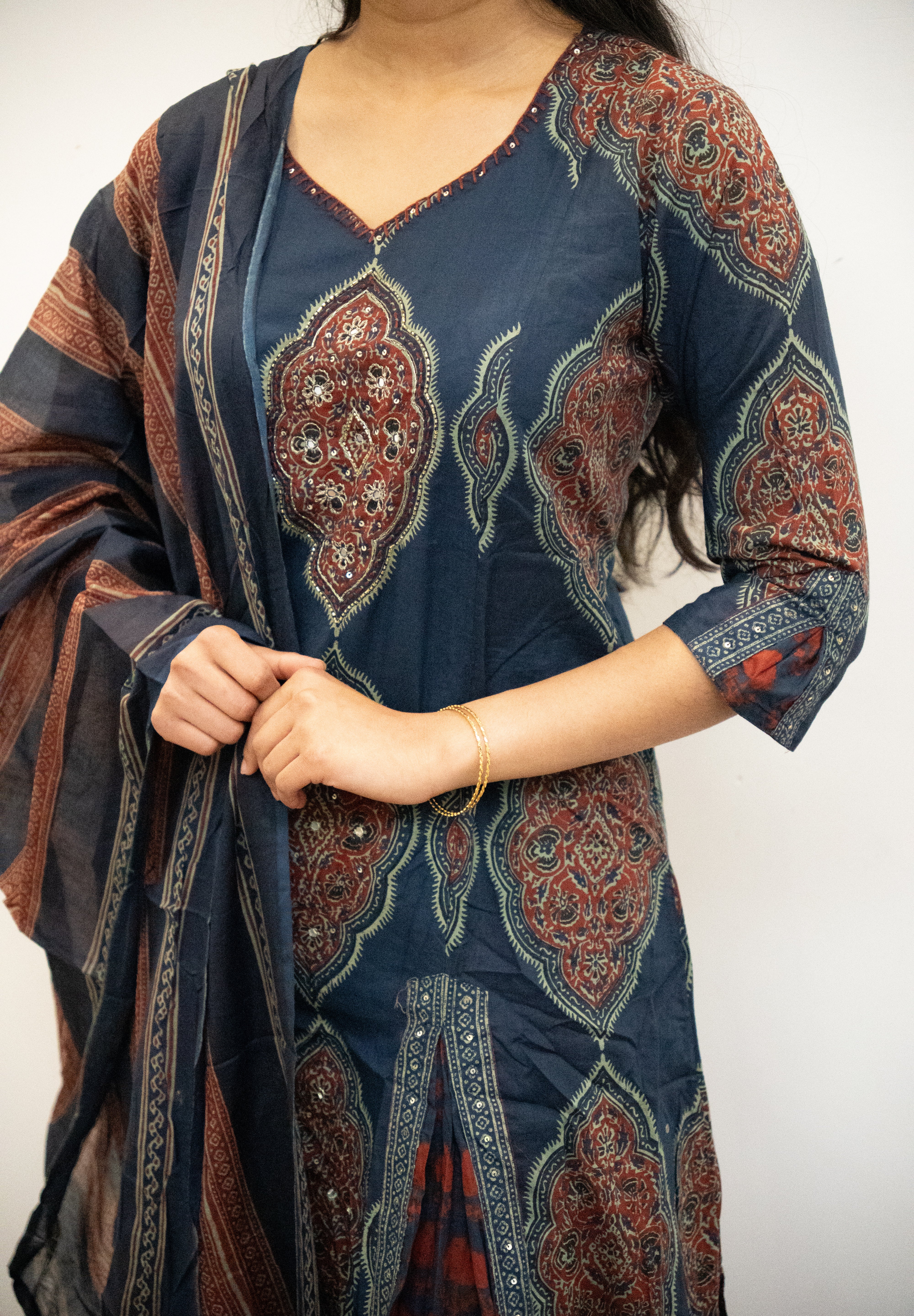 Panel Cut Kurti Set