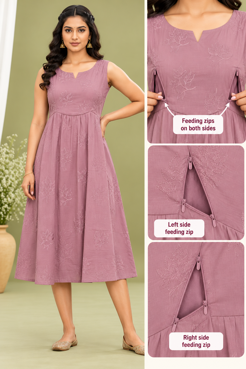 Maternity Sleeveless Kurti (MAT-051)