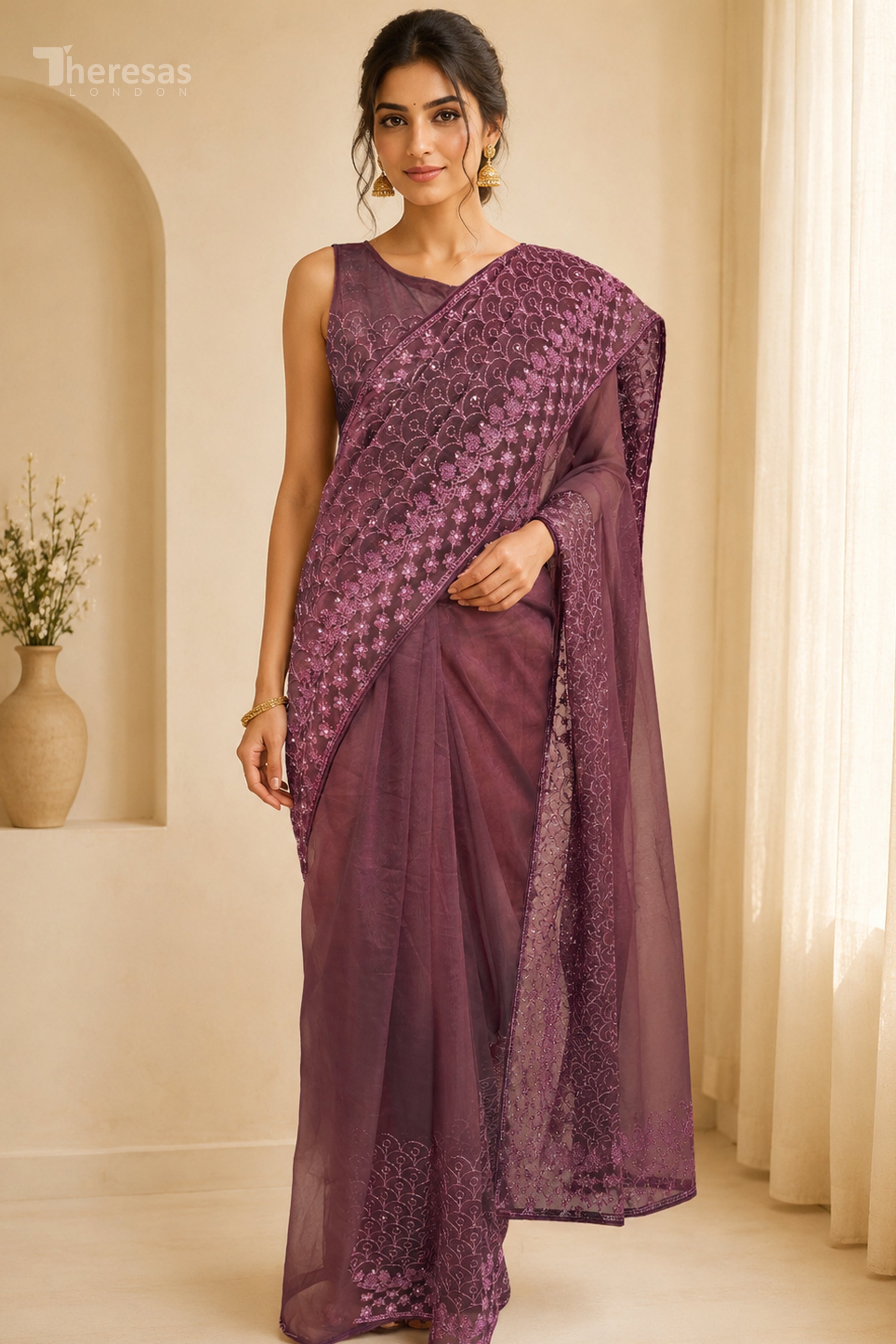 Saree with Stitched Blouse (SAR-563)