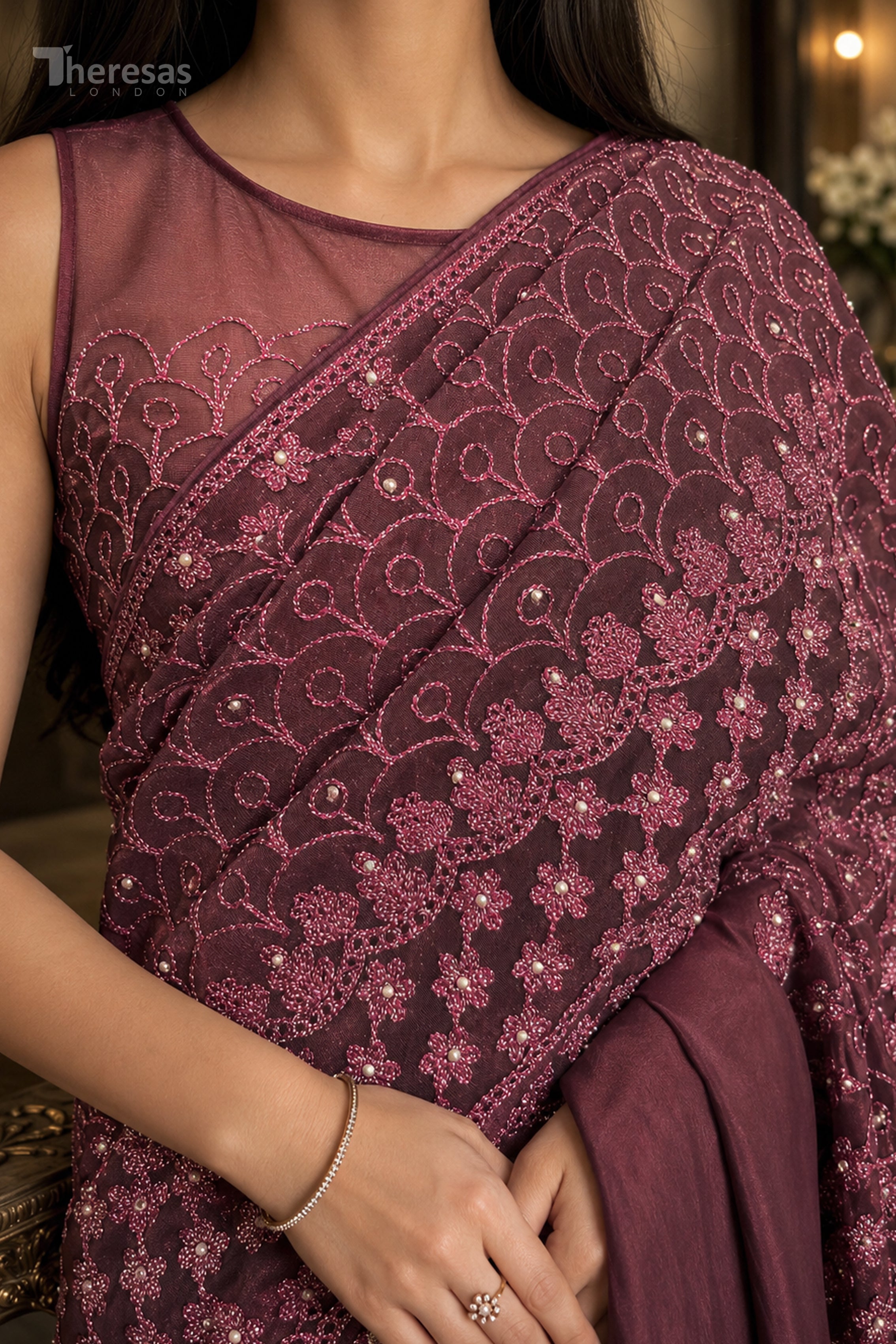 Saree with Stitched Blouse (SAR-563)