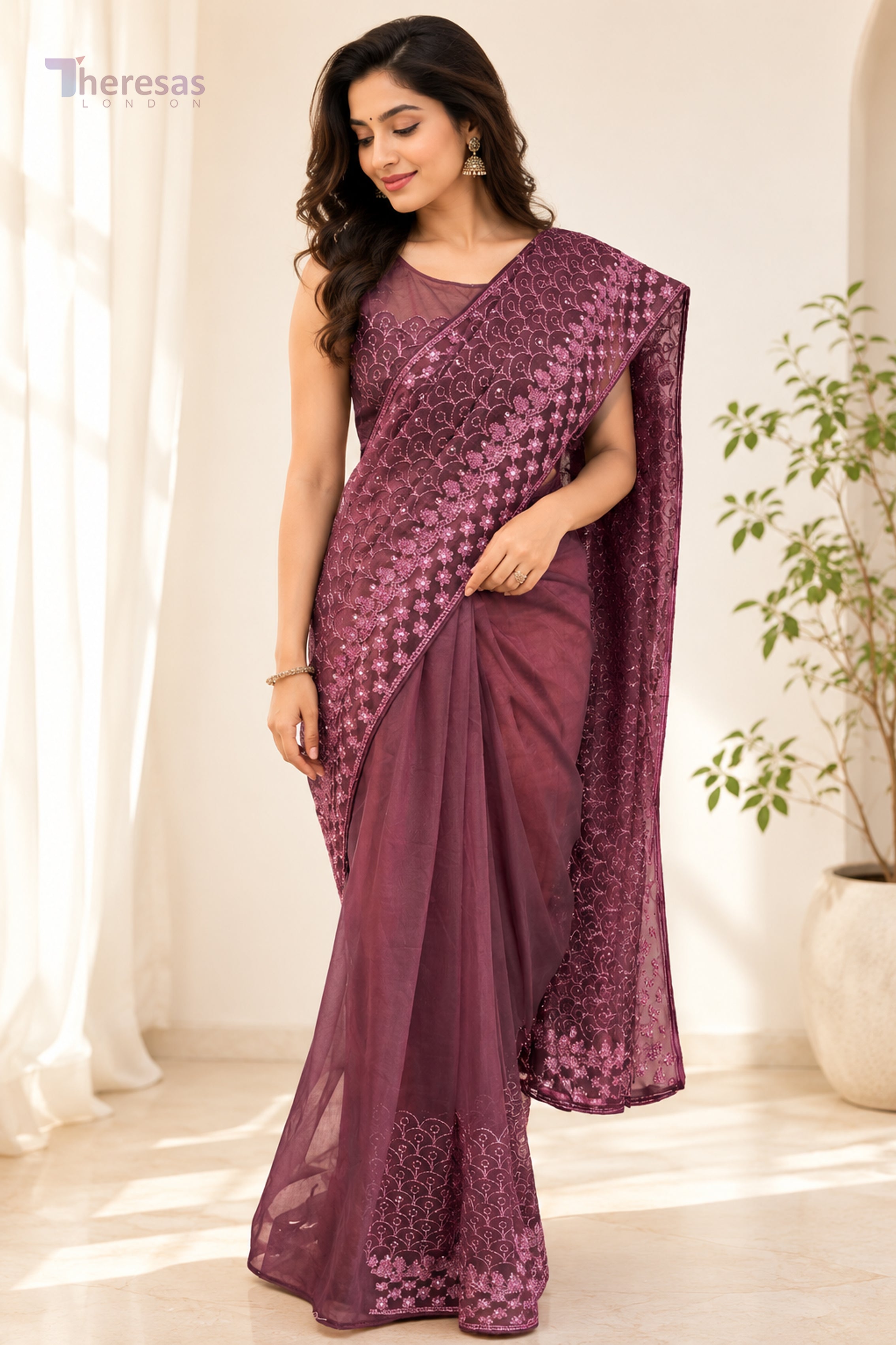 Saree with Stitched Blouse (SAR-563)