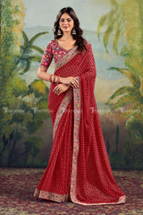 Georgette Saree with Stitched blouse