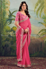 Georgette Saree with Stitched blouse
