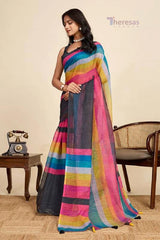 Linen Cotton Saree (SAR-342)