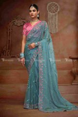 Designer Saree with Stitched Blouse