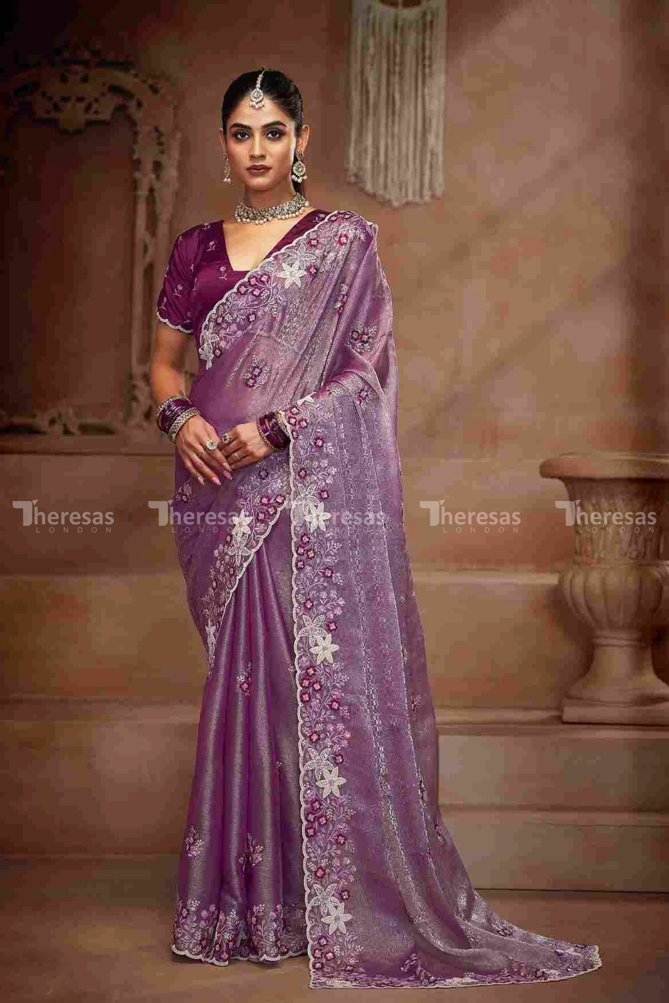 Designer Saree with Stitched Blouse