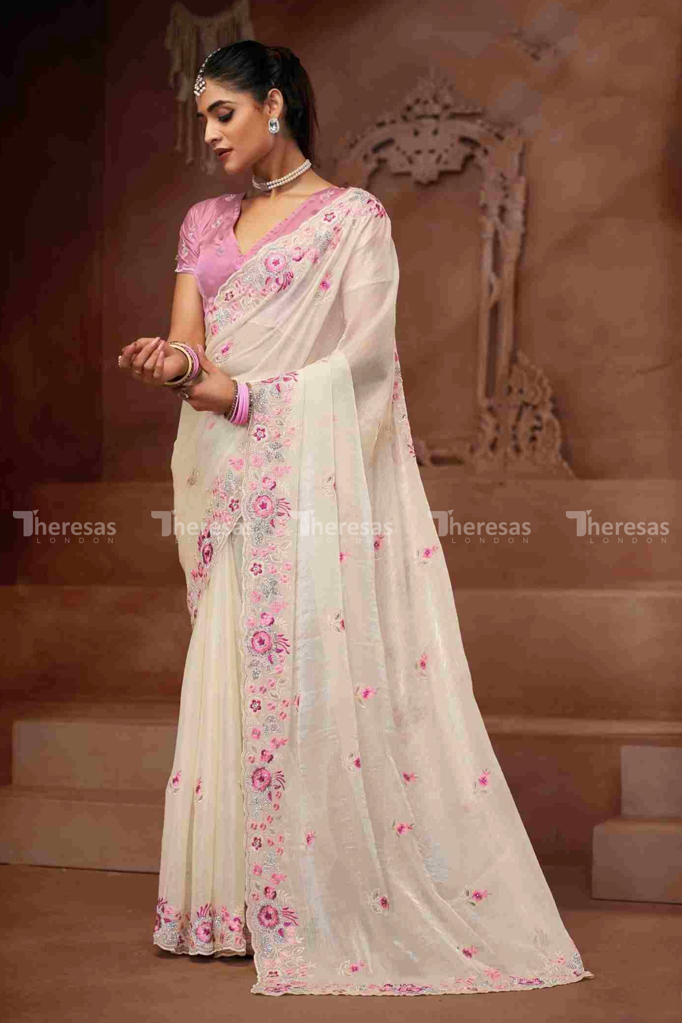 Designer Saree with Stitched Blouse