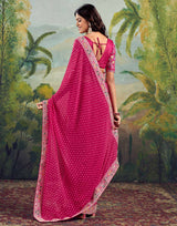Georgette Saree with Stitched blouse