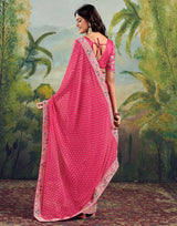 Georgette Saree with Stitched blouse