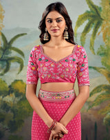 Georgette Saree with Stitched blouse