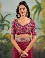 Georgette Saree with Stitched blouse