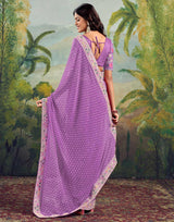 Georgette Saree with Stitched blouse