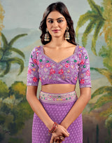 Georgette Saree with Stitched blouse
