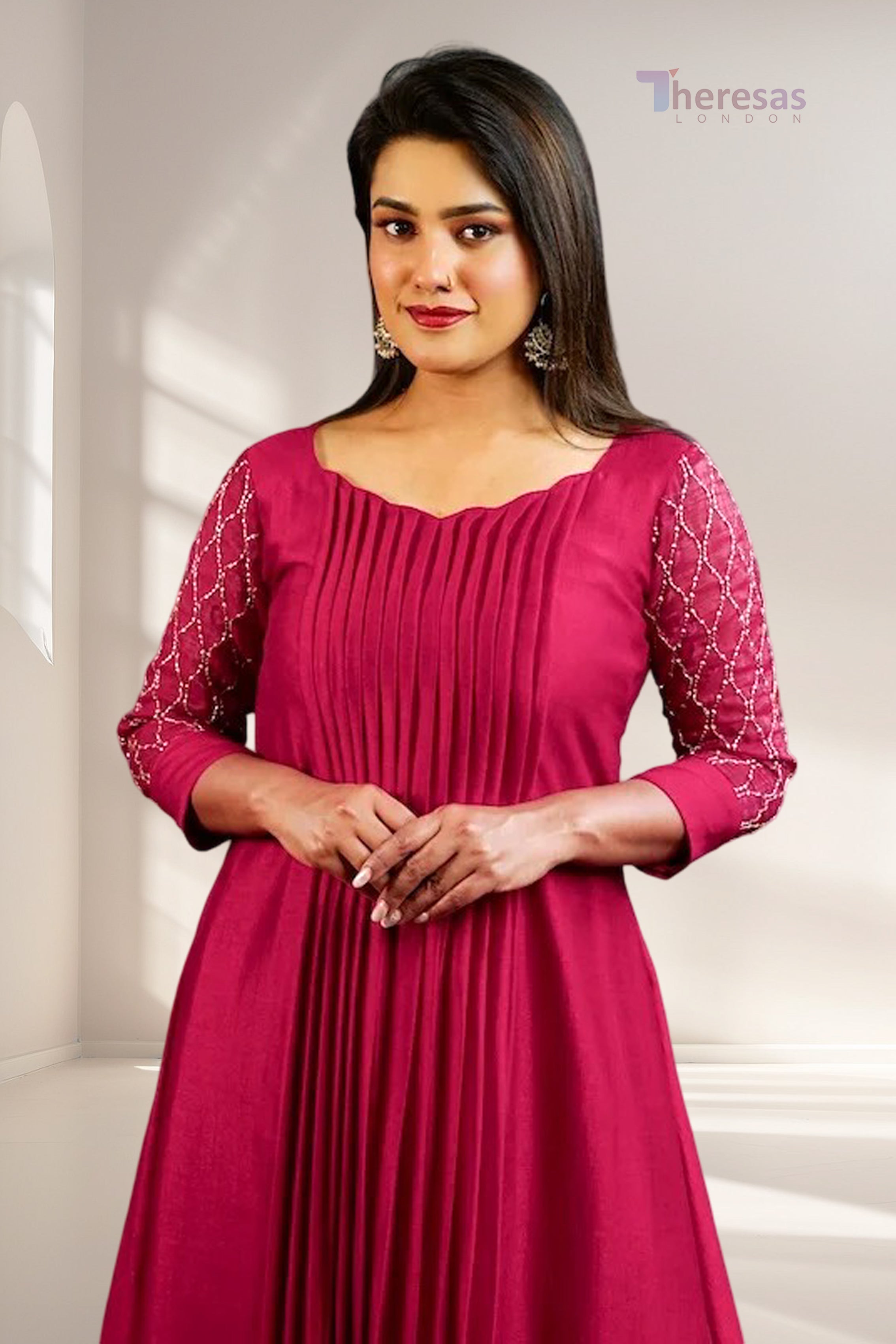 Scalloped Neckline Kurti (KRT-508)