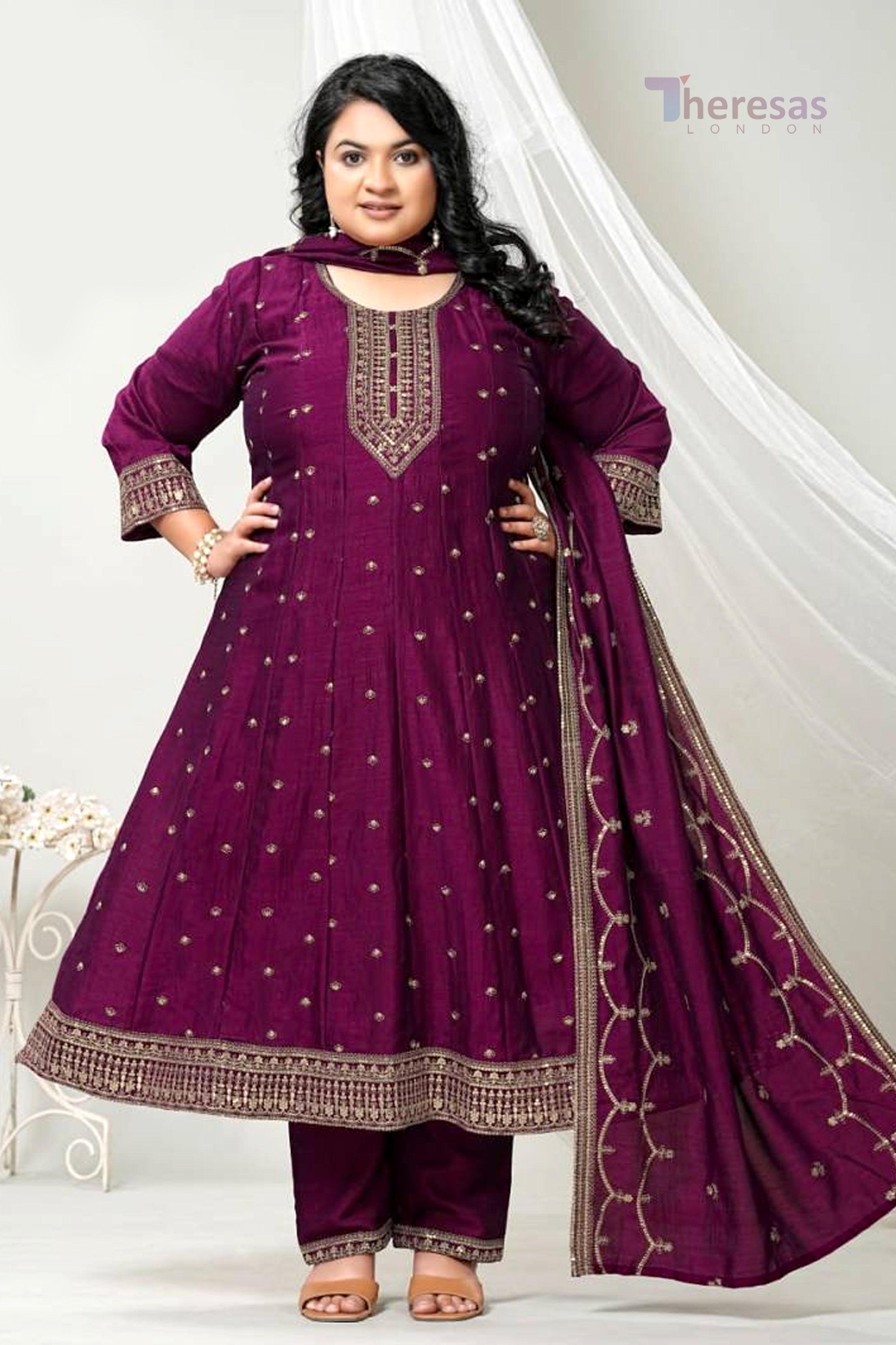 Plus Size Churidar Set (PLS-010)