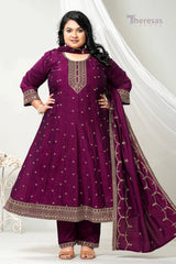 Plus Size Churidar Set (PLS-010)