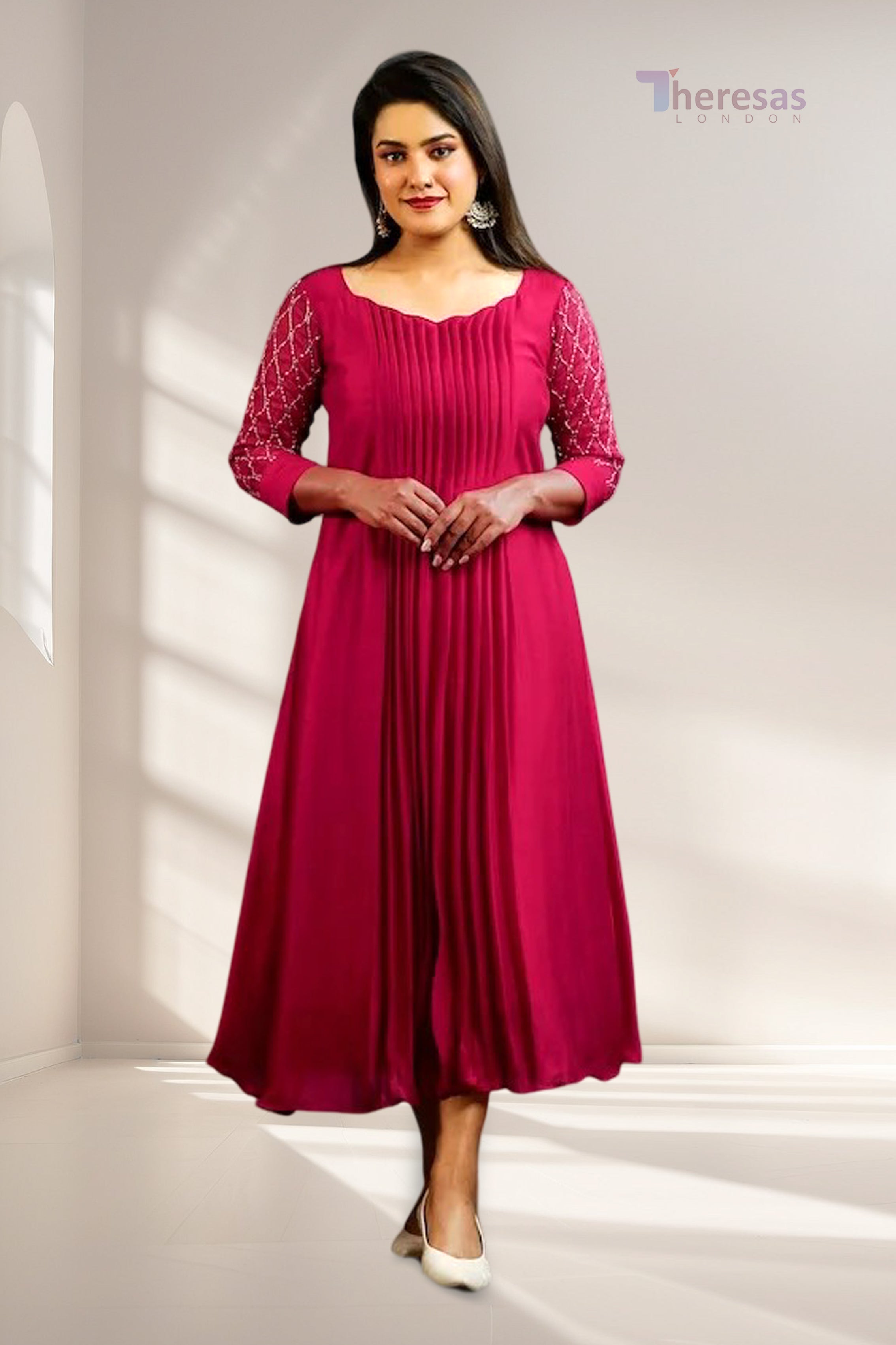 Scalloped Neckline Kurti (KRT-508)