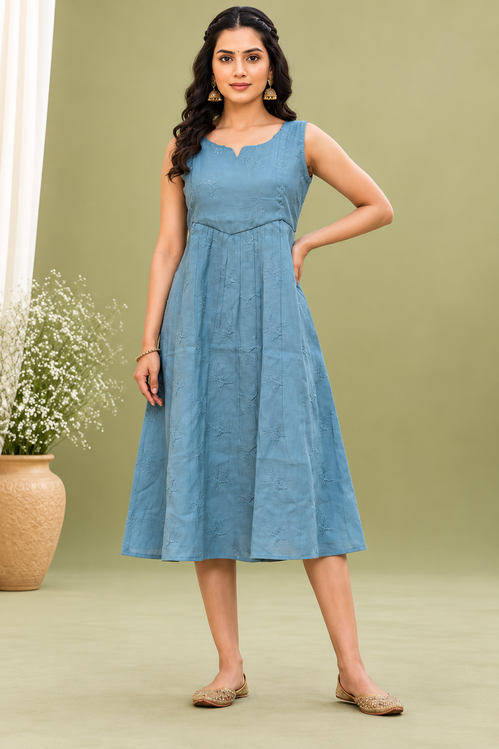 Maternity Sleeveless Kurti (MAT-051)
