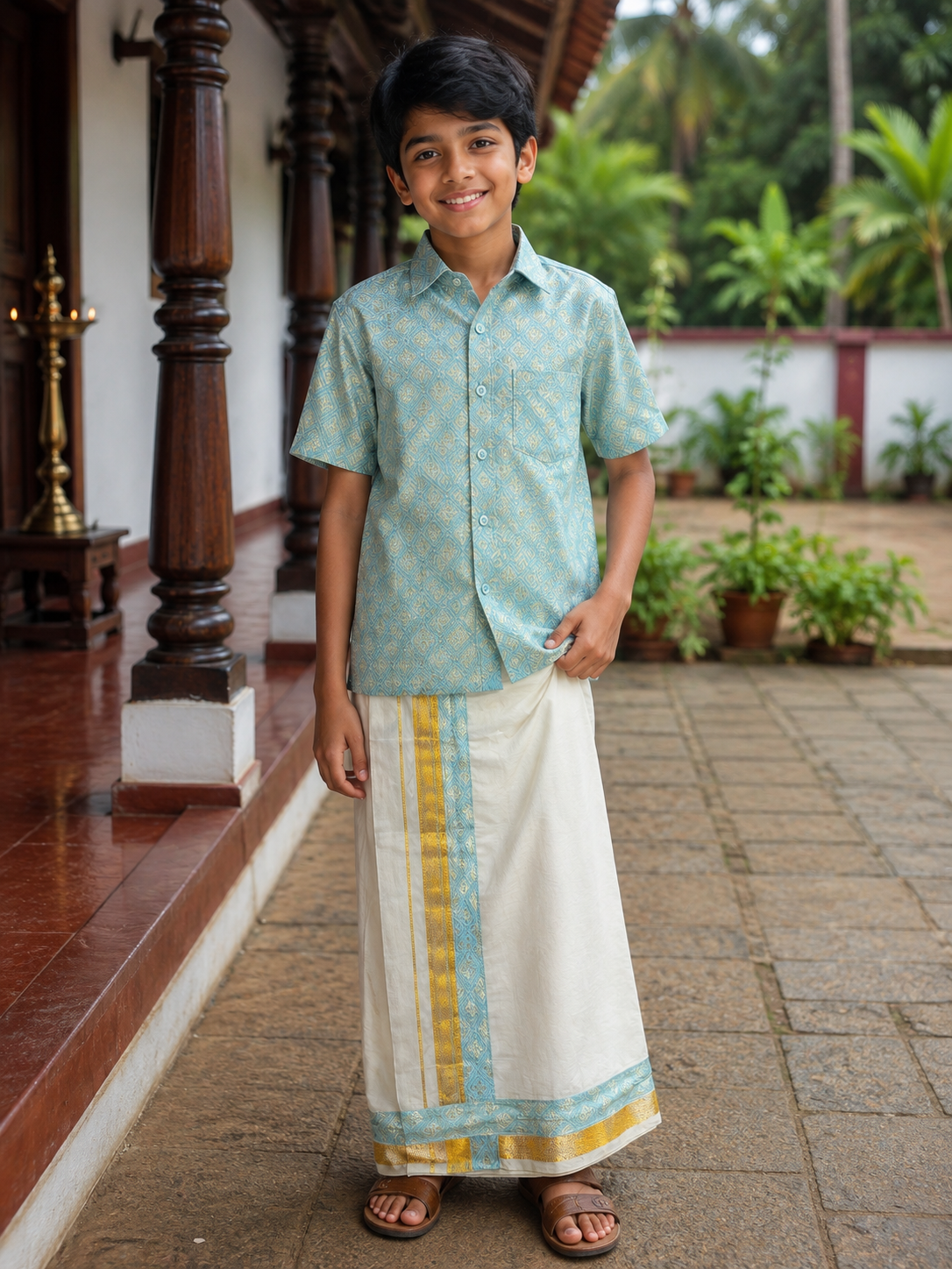 Kids Shirt Mundu Combo (KSM-056)