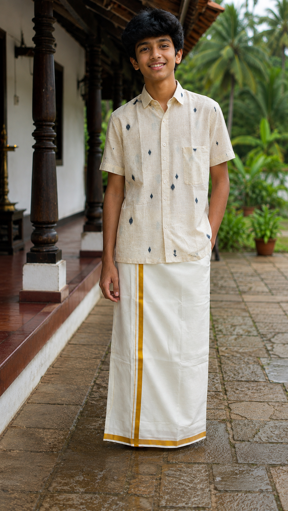 Kids Shirt Mundu Combo (KSM-055)
