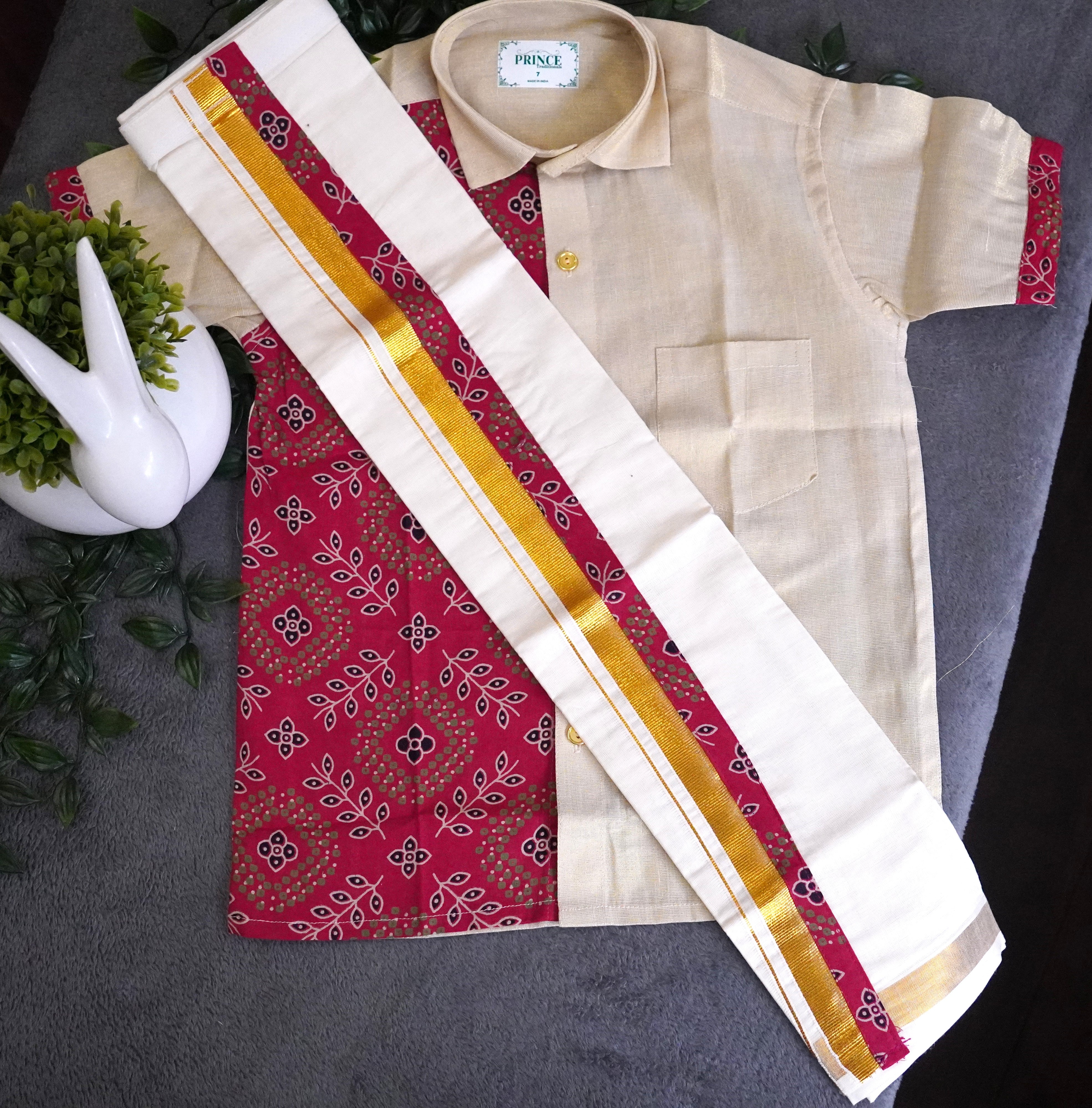 Kids Shirt Mundu Combo (KSM-022)
