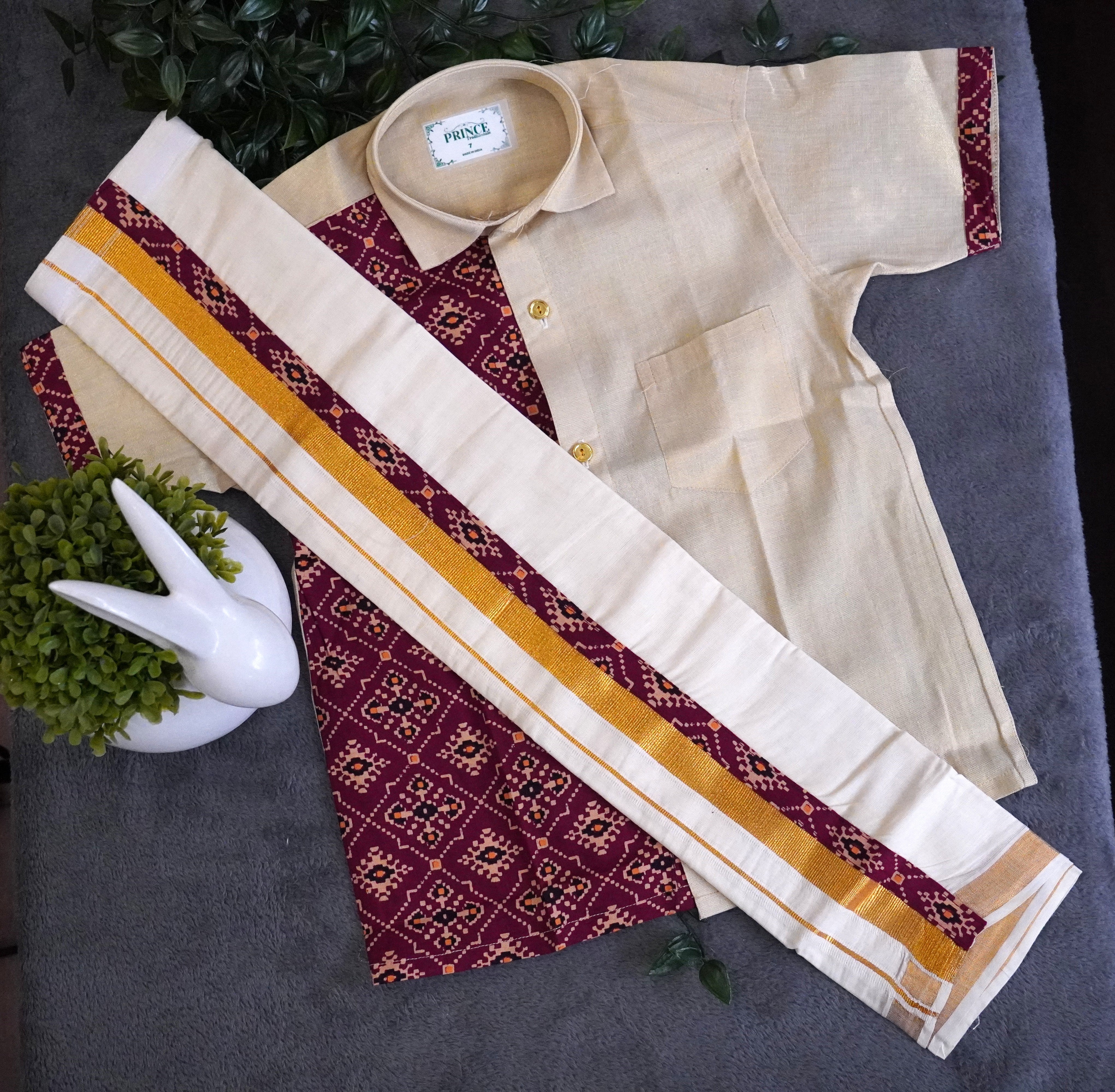 Kids Shirt Mundu Combo (KSM-024)