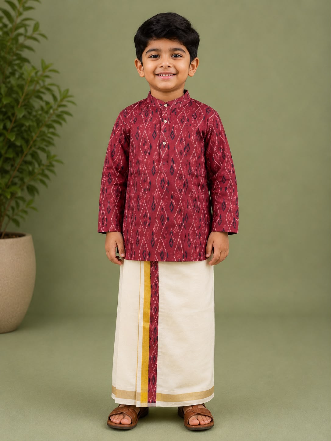 Kids Shirt Mundu Combo (KSM-049)