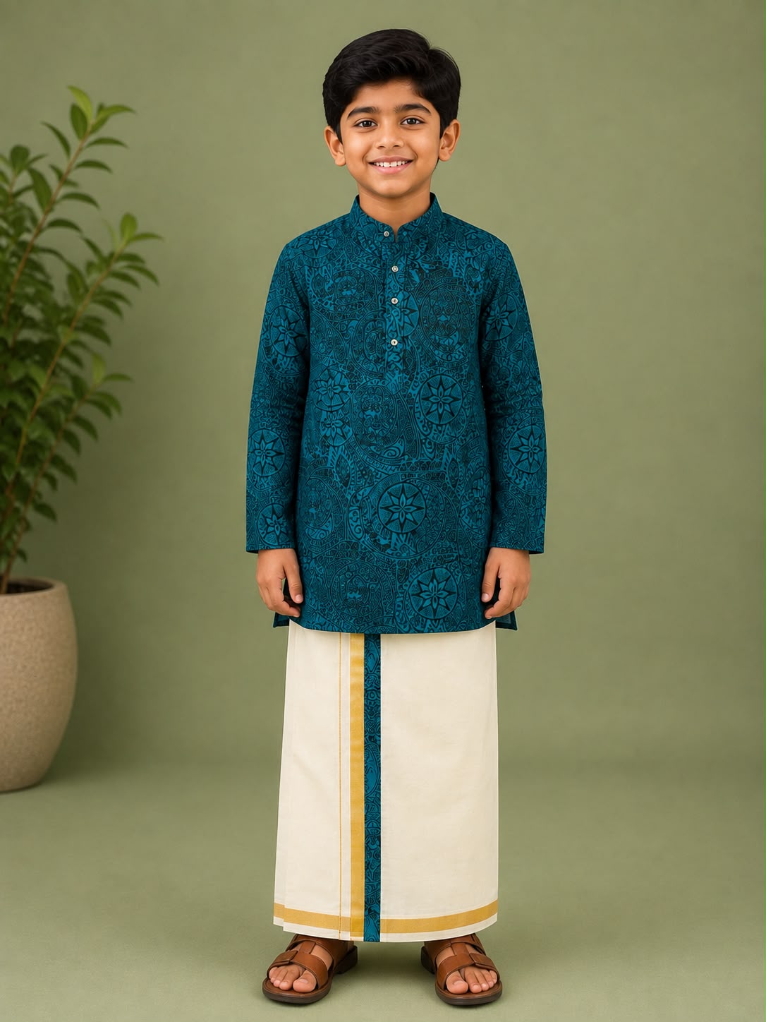 Kids Shirt Mundu Combo (KSM-049)