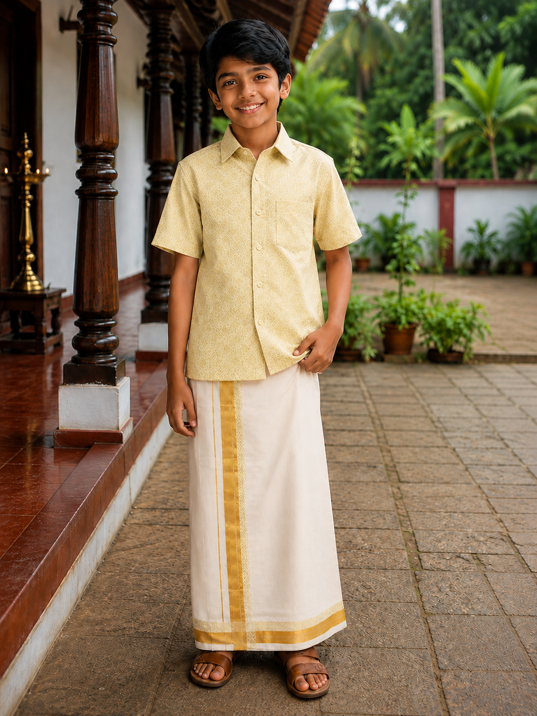 Kids Shirt Mundu Combo (KSM-056)