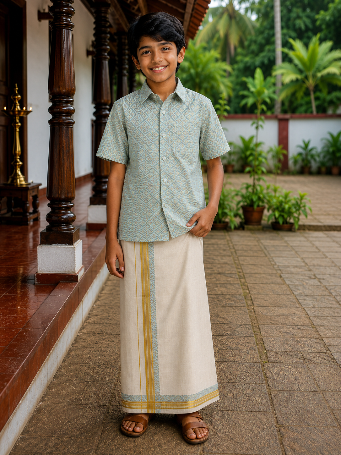 Kids Shirt Mundu Combo (KSM-056)