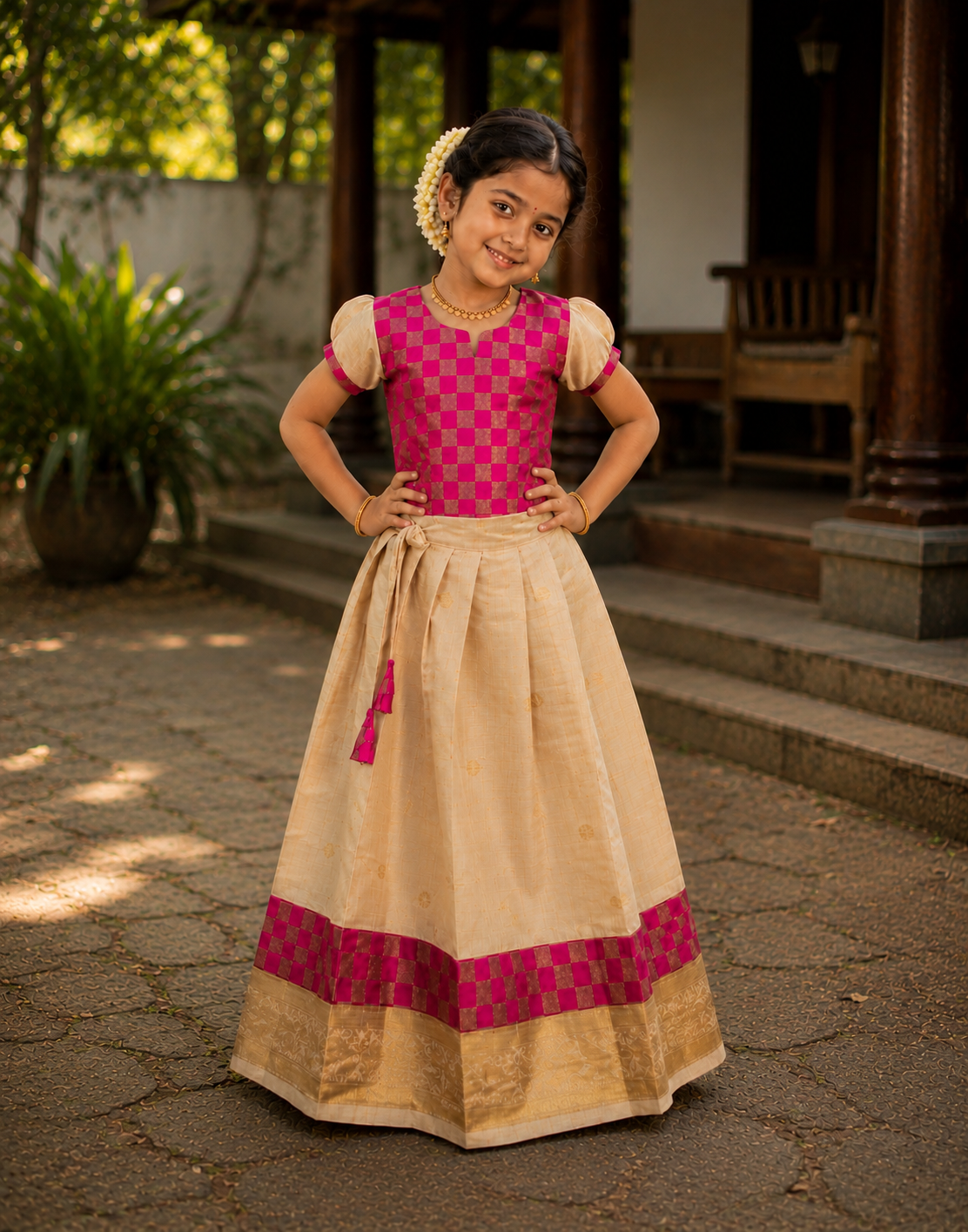 Kid’s Pattu pavada (PPB-116)
