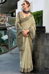 Linen Tissue Silk Saree