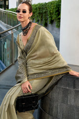 Linen Tissue Silk Saree