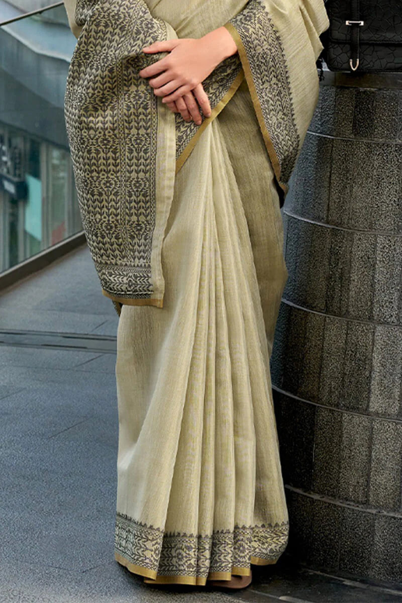 Linen Tissue Silk Saree