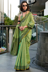 Linen Tissue Silk Saree