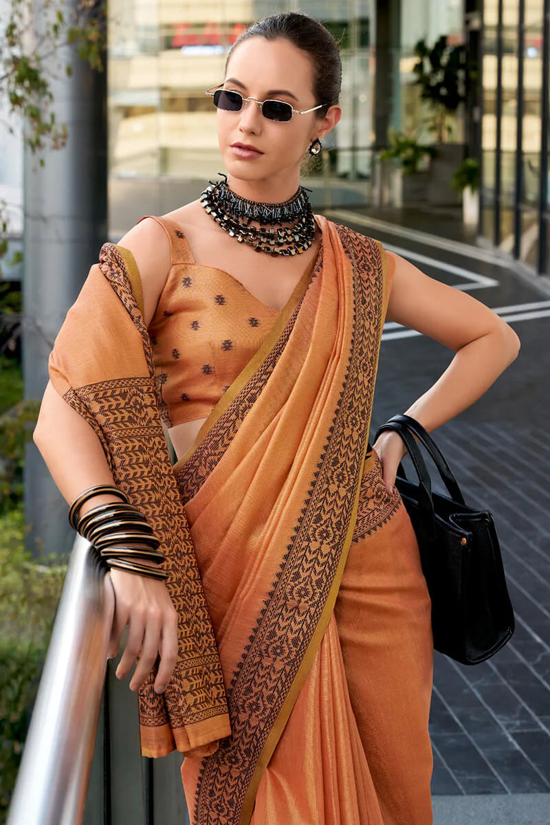 Linen Tissue Silk Saree