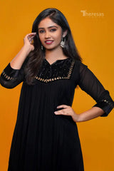 Velvet Yoke Kurti (KRT-417)