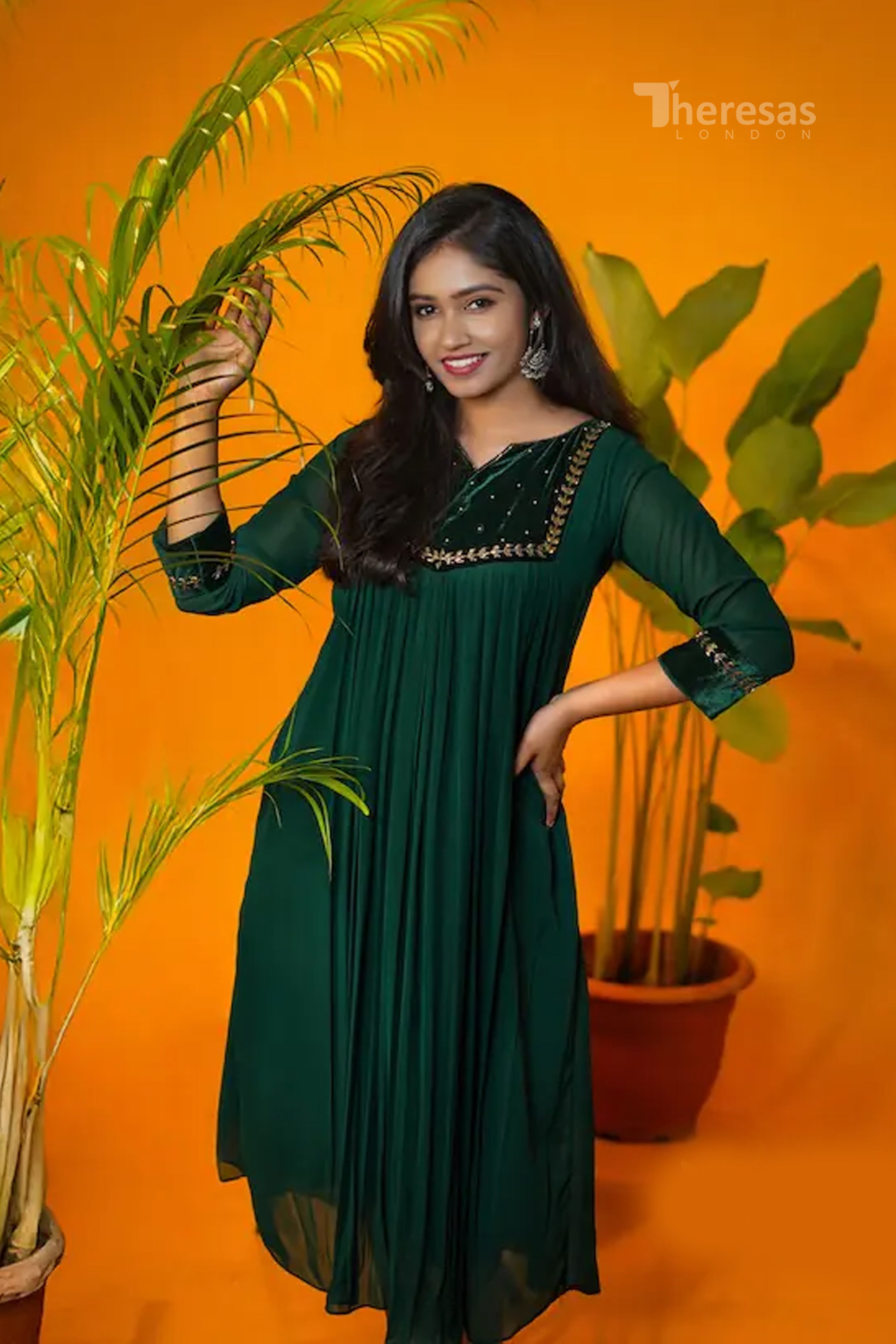 Velvet Yoke Kurti (KRT-417)