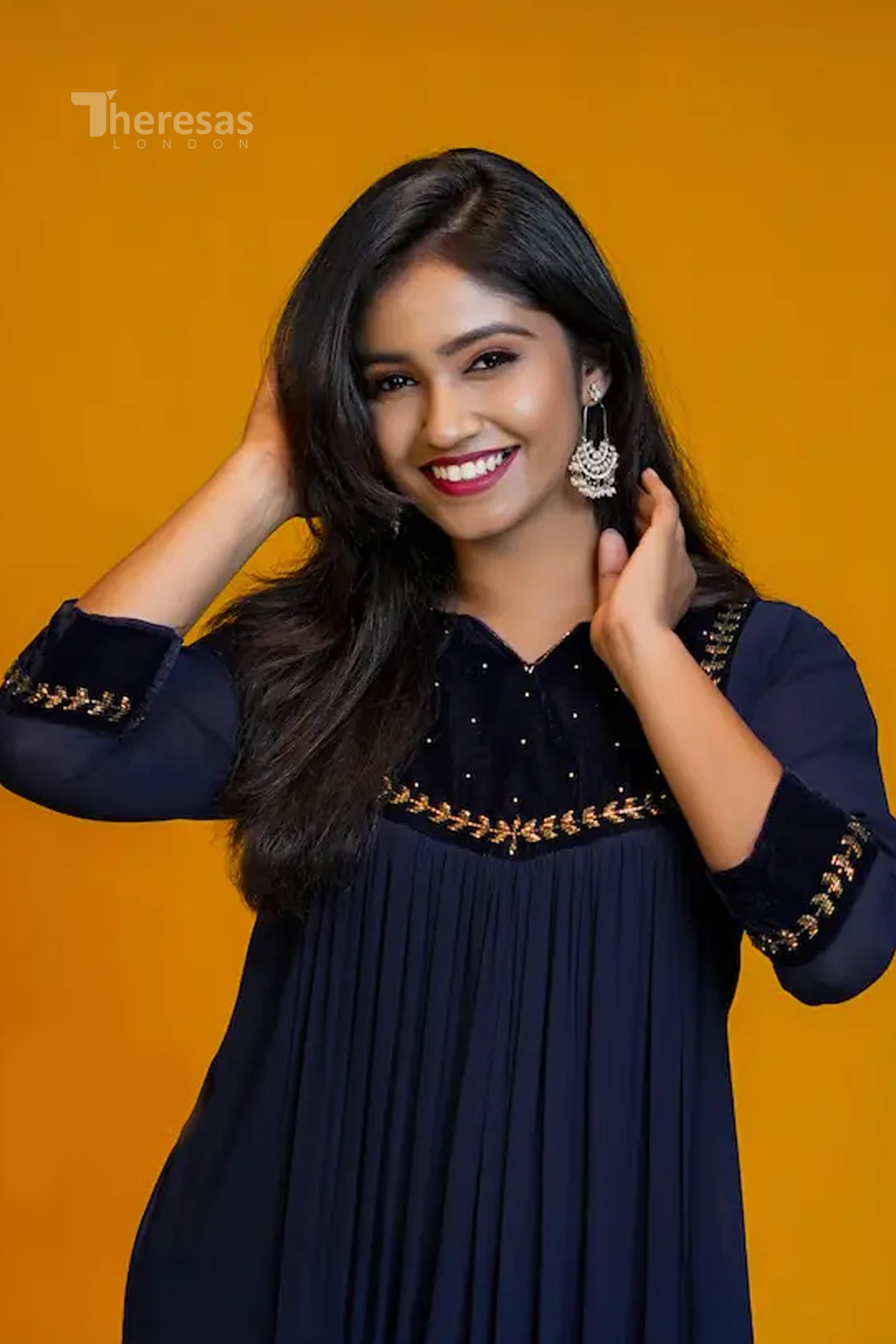 Velvet Yoke Kurti (KRT-417)