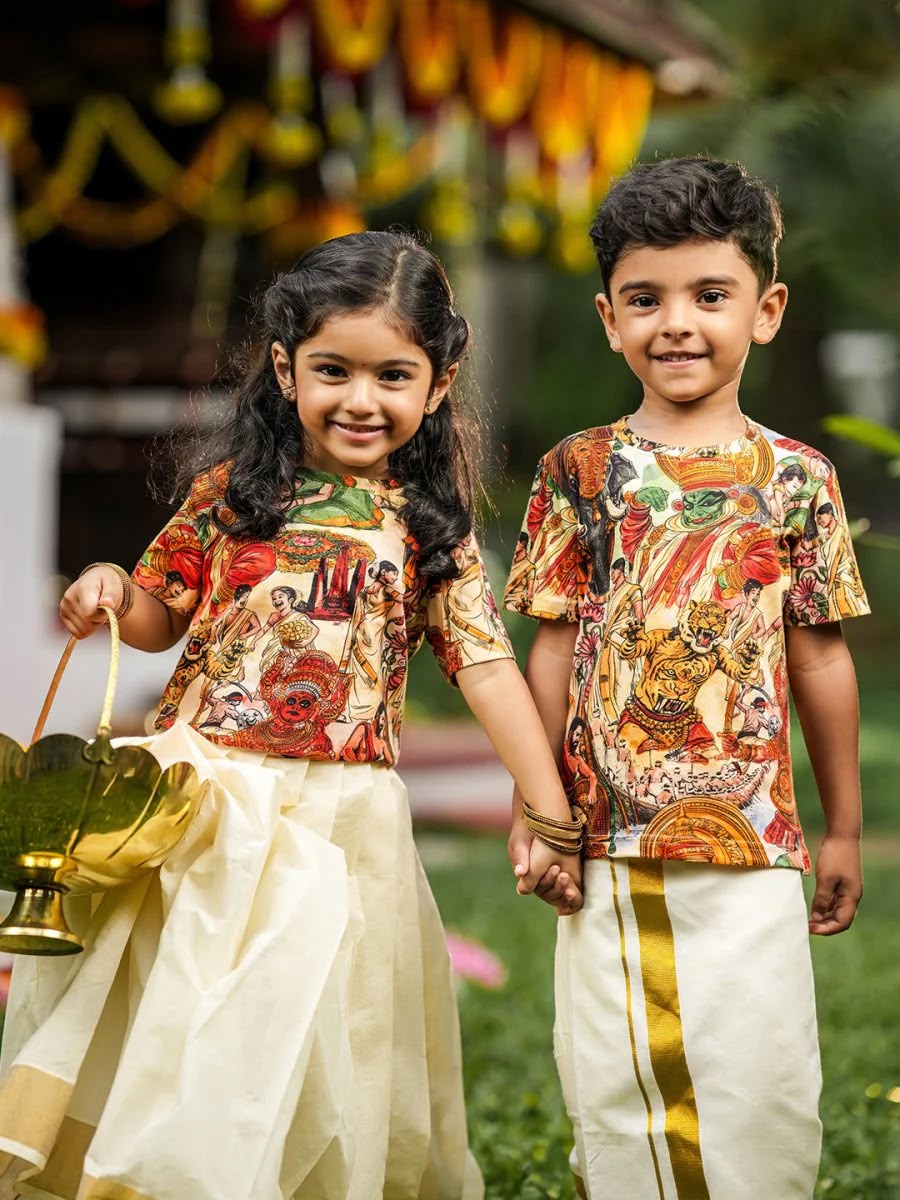 Onam Cultural Kids Tshirt