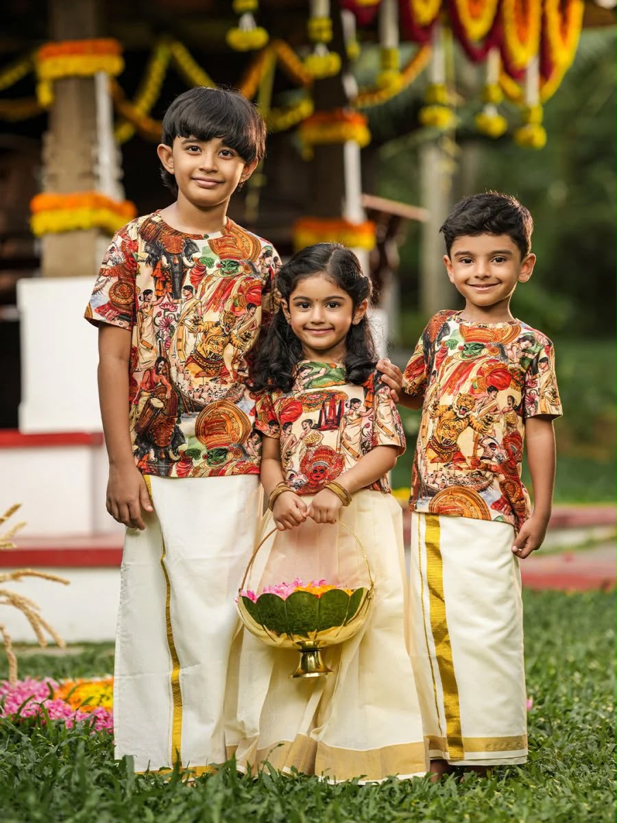 Onam Cultural Kids Tshirt